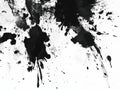 Explore black ink splatters, an abstract art texture Royalty Free Stock Photo