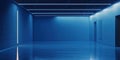 Explore blue hallway Interior Design With Clean And Futuristic Ambiance Royalty Free Stock Photo