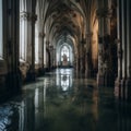 Eerie Beauty of an Underwater Archway: Submerged in Mysterious Serenity