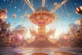 Explore a celestial carnival with spacecraft of Royalty Free Stock Photo