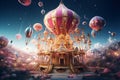 Explore a celestial carnival with spacecraft of Royalty Free Stock Photo