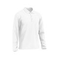 Blank White Long Sleeve Shirt Template isolated on a white background mannequin invisible natural shape Royalty Free Stock Photo