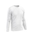 T-Shirt Blank Long Sleeve White template isolated on a white background Royalty Free Stock Photo