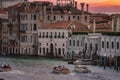 Explore the charm of Venice with this picturesque scene of gondolas on a narrow canal. Royalty Free Stock Photo