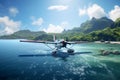 Explore a coastal landscape where seaplanes of