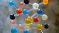 Colorful molecular structure model science education chemistry atom molecule research study design Royalty Free Stock Photo