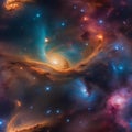 Explore the cosmic dance of nebulae and galaxies in vibrant, swirling colors1