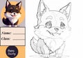 explore a delightful coloring page featuring an adorable dog, specifically designed for kids\' coloring books. Royalty Free Stock Photo