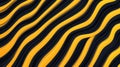 Explore the depth of future lines in 3D perspective with a bold black and yellow abstract illusion Royalty Free Stock Photo