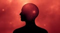 Cosmic Mindscape: A Silhouette of Inner Space Exploration Royalty Free Stock Photo