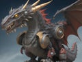 Metallic Mythos: Futuristic Dragon Robot