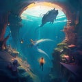 Explore the depths of your imagination with a stunning illustration that captures the essence of your wildest dreams Royalty Free Stock Photo