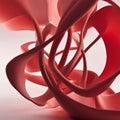 Explore dynamic abstract art featuring intertwining, flowing red shapes in stunning detail
