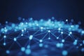 Abstract digital network connection structure with spheres and lines showcasing a futuristic communication design Royalty Free Stock Photo