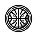 Dynamic Sphere Artwork: Beautiful Basket Ball Vector Royalty Free Stock Photo