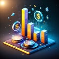Dynamic Finance: Abstract Currency Fusion Royalty Free Stock Photo