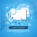 Explore Education Online Concept Web Banner With Copy Space Royalty Free Stock Photo