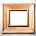 Wide Wooden Square Frame: Blank Canvas