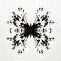 Abstract Interpretation - Black Rorschach Test on White Background