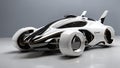 futuristic elegance: close-up of neo-modern flying car. AI generated