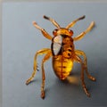 Yellow Bee A Prehistoric Insect Preserved in Amber Royalty Free Stock Photo