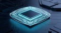 Futuristic Microchip Technology Core: Abstract Data Processing and Advanced Computing Concept for Digital Professionals. Royalty Free Stock Photo