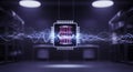 Quantum Processor Core: Digital Innovation and Advanced Computing Technology Royalty Free Stock Photo
