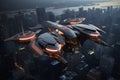 Explore a futuristic city where personal flying