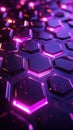 Explore glowing hexagonal patterns, a vibrant abstract design