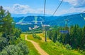 Explore Gorgany Mountain Range from Bukovel, Carpathians, Ukraine Royalty Free Stock Photo