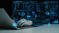 Modern Business Analytics Dashboard with Data Visualization and Insights on Laptop Screen for Corporate Decision-Making Royalty Free Stock Photo