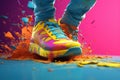 Explore the Holi tradition of colorful footwear