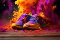 Explore the Holi tradition of colorful footwear