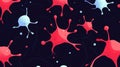 Explore how neuronal cells create networks, communicating and learning, showcasing the future of tech and AI in a vibrant style