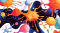 Explore how neuronal cells create networks, communicating and learning, showcasing the future of tech and AI in a vibrant style