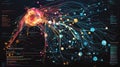 Explore innovative health data analysis and visualization techniques in a cyberpunk-inspired style