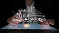 Cloud Computing Concept with Data Security, Analytics, and Storage, Highlighting Technology Trends and Innovations for Royalty Free Stock Photo