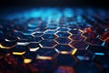 Explore the intricacies of a hexagonal graphic in vibrant 3D rendering