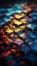 Explore the intricacies of a hexagonal graphic in vibrant 3D rendering