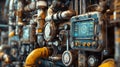 Explore the intricacies of industrial pipelines featuring advanced monitoring systems for enhanced efficiency and safety