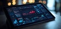Explore the Intricate Details of a Digital Financial Dashboard Analyzing Royalty Free Stock Photo