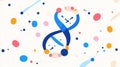 Explore the intricate structure of DNA with this vibrant, modern illustration that blends textures in a fun cartoon style Royalty Free Stock Photo