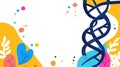 Explore the intricate structure of DNA with this vibrant, modern illustration that blends textures in a fun cartoon style Royalty Free Stock Photo