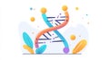 Explore the intricate structure of DNA with this vibrant, modern illustration that blends textures in a fun cartoon style Royalty Free Stock Photo