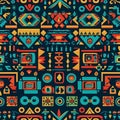 Explore intricate symmetry in seamless aztec patterns Royalty Free Stock Photo