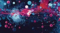 Explore the intricate visualization of chronic condition monitoring through abstract art and data interplay
