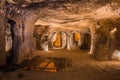 Explore Kaymakli underground city in Cappadocia, Turkey Royalty Free Stock Photo