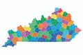 Kentucky Congressional Districts A Detailed Interactive Map for 2024 Elections and Beyond Royalty Free Stock Photo