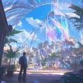 Explore the Magic of the Crystal Cloud Conservatory Royalty Free Stock Photo