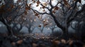 Animated grove of pixelated trees with vibrant leaves enchanted forest digital art serene mood fantasy concept